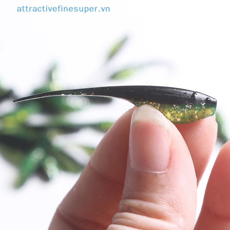 Set 10 Mồi Giả Nhử Cá Mềm Mini 0.75g 5cm Có Móc Câu