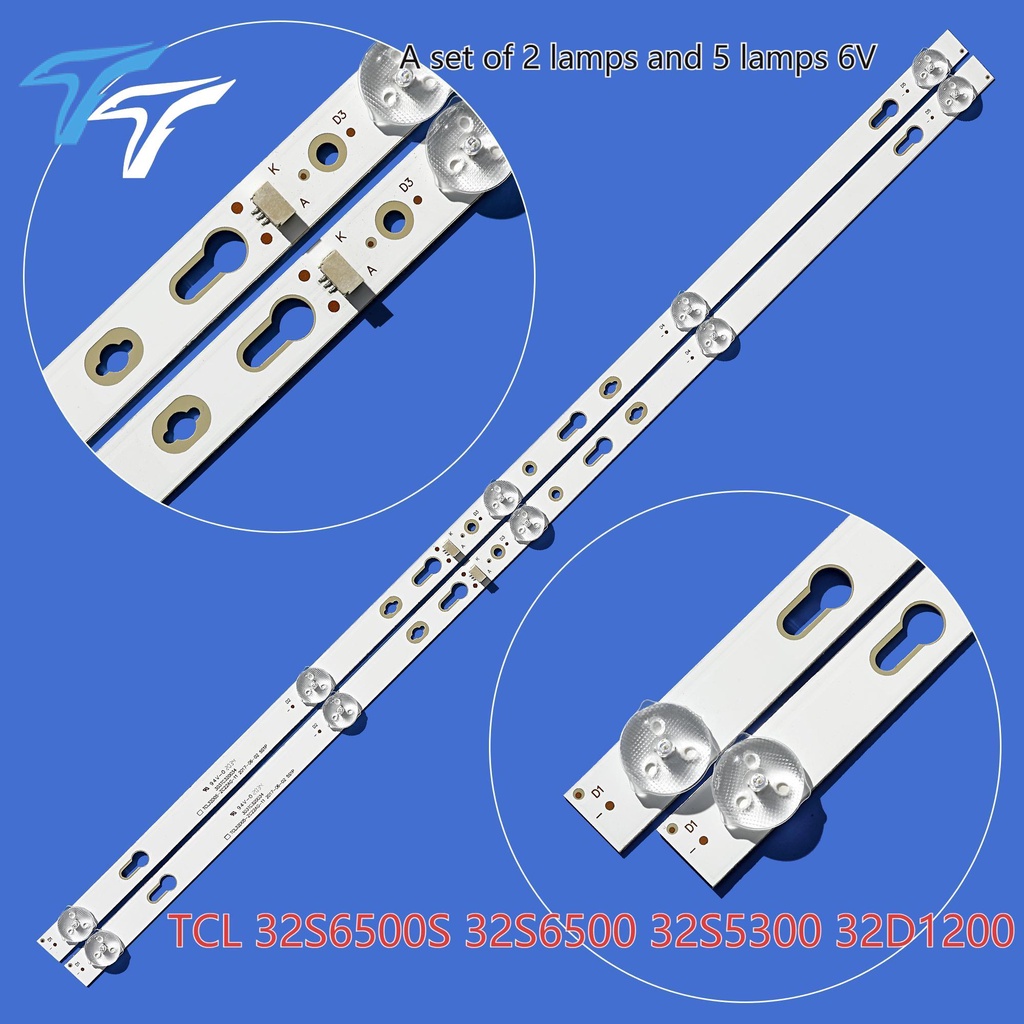 Thanh đèn nền TV LED 6V MỚI cho TCL 32S6500S 32S6500 32S5300 32D1200 Philco PTV32D12D PTV32D12 4C-LB