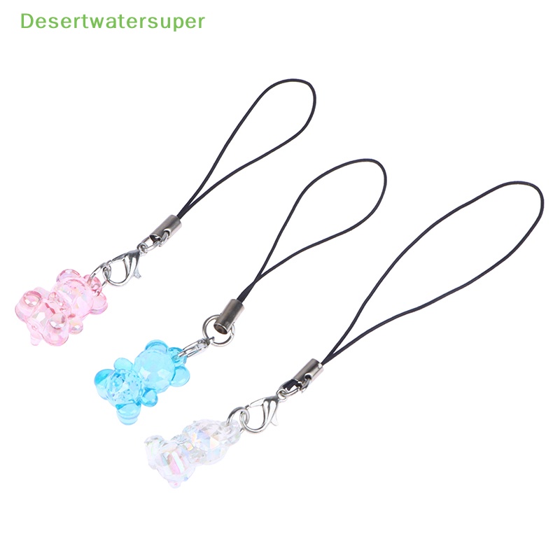 1 Móc Khóa Điện Thoại Trong Suốt Hình Gấu Đáng Yêu