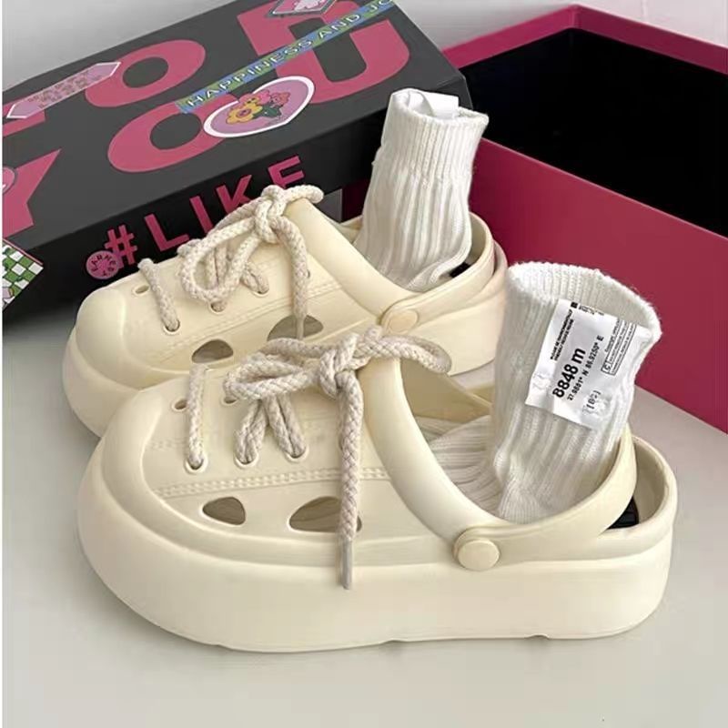 Dép dép bánh mì nữ dép nữ dép bánh mì đế cao 2023 NEW Nữ dép bít mũi nữ AE5125