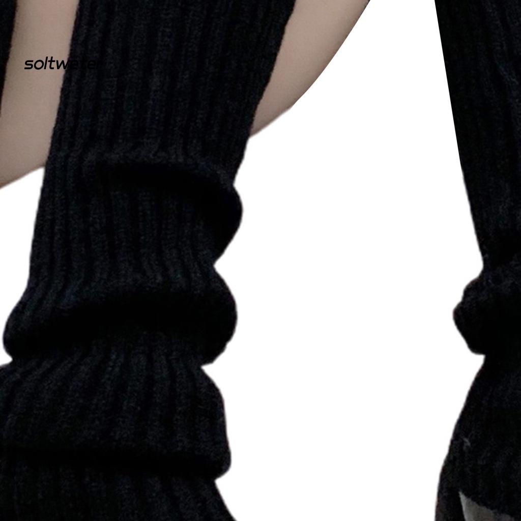 1 Đôi Tất Ống Trung Bình Mềm Mại Thoáng Khí Giữ Ấm Mùa Đông Cho Nữ