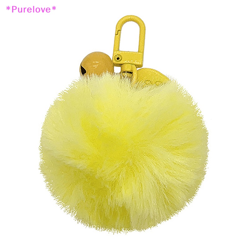 1 Móc Khóa Hình Cục Bông Giả 8cm Nhiều Màu Sắc Dễ Thương Mới