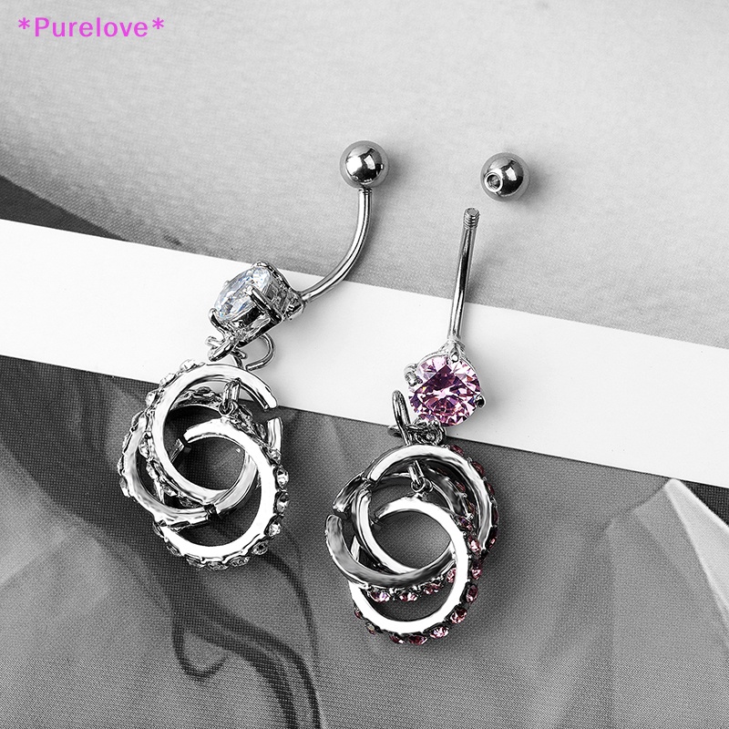 Khuyên Rốn Tròn Đính Đá Pha Lê Thời Trang Cho Nữ Mới