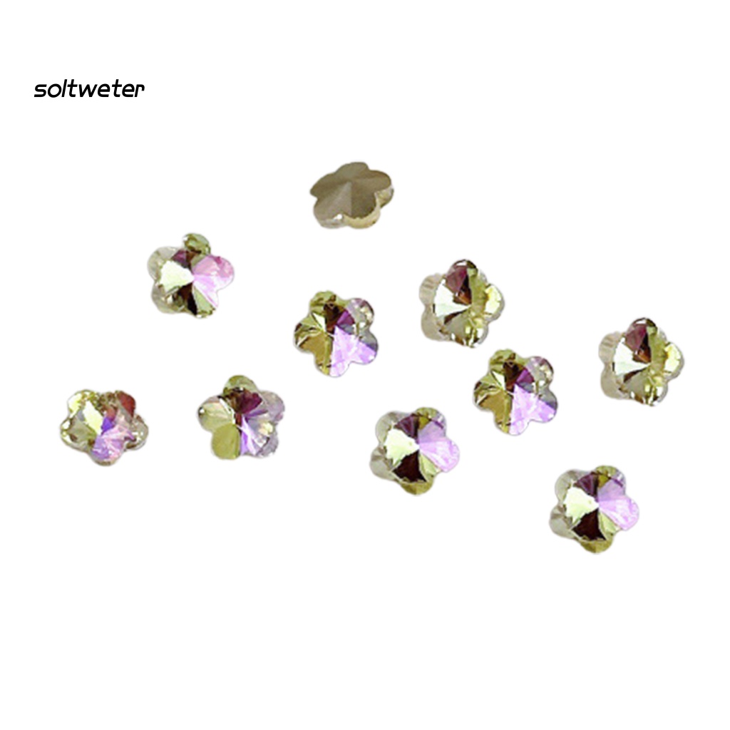 Bộ 10 Phụ Kiện Đá 3D Nhiều Hình Dạng Đính Trang Trí Móng Tay Sang Trọng DIY