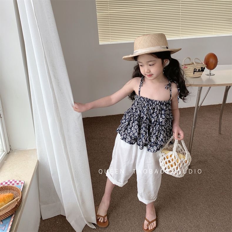 Quần Harem Cotton Lanh Màu Trơn Mẫu Mới 2023 Cho Bé Gái