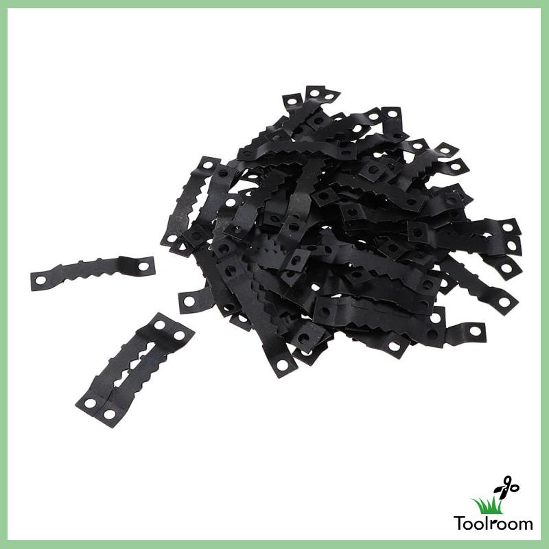 Set 100 Móc Treo Ảnh Răng Cưa Bằng Kim Loại Màu Đen Lỗ Đôi 45mm Trang Trí Nhà Cửa