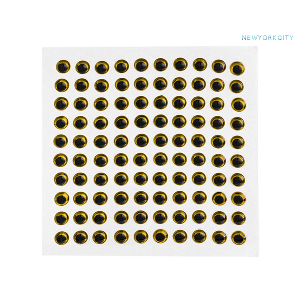 Bộ 100 Mắt Cá 3D 3-9mm Gắn Mồi Câu Giả