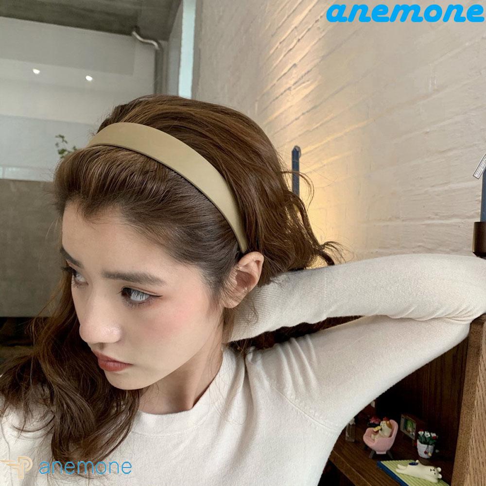 ANEMONE Băng Đô Cài Tóc Bằng Nhựa Đơn Giản Cho Nữ