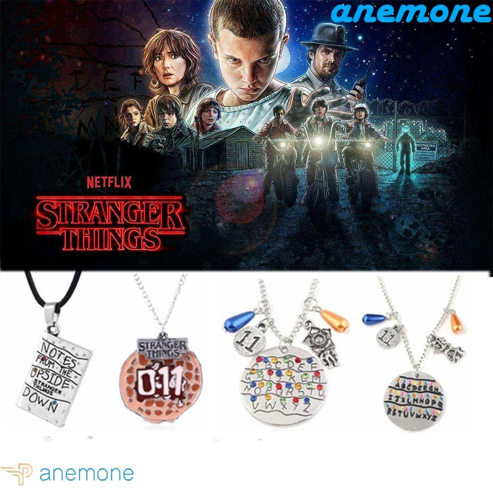 ANEMONE Vòng cổ Mặt Chữ Stranger Things Bằng Hợp Kim Dành Cho Nam