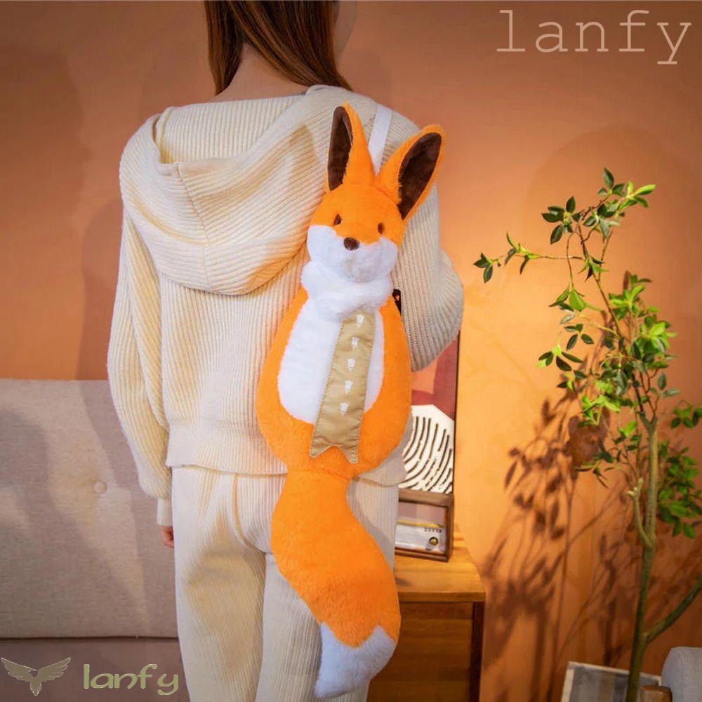 LANFY Ba Lô Lông Nhung Hình Thú Hoạt Hình Đáng Yêu Cho Bé