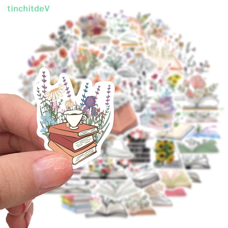 Bộ 50 Miếng Dán Trang Trí Xe Hơi / Va Li / Laptop / Điện Thoại Họa Tiết Hoa Graffiti Nghệ Thuật