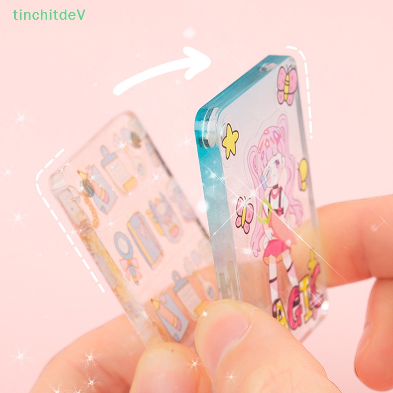 [TinchitdeV] Giá Đỡ Trưng Bày Khung Ảnh Thẻ Từ Tính Bằng Acrylic Trong Suốt Sáng Tạo Và Dễ Thương [Mới]