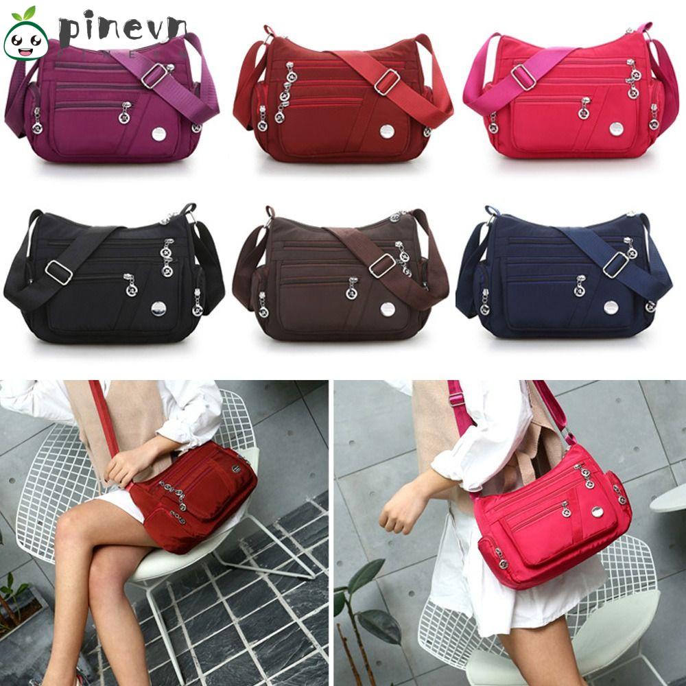 PINEVN Túi Đeo Chéo Nhiều Ngăn Thời Trang Cho Nữ