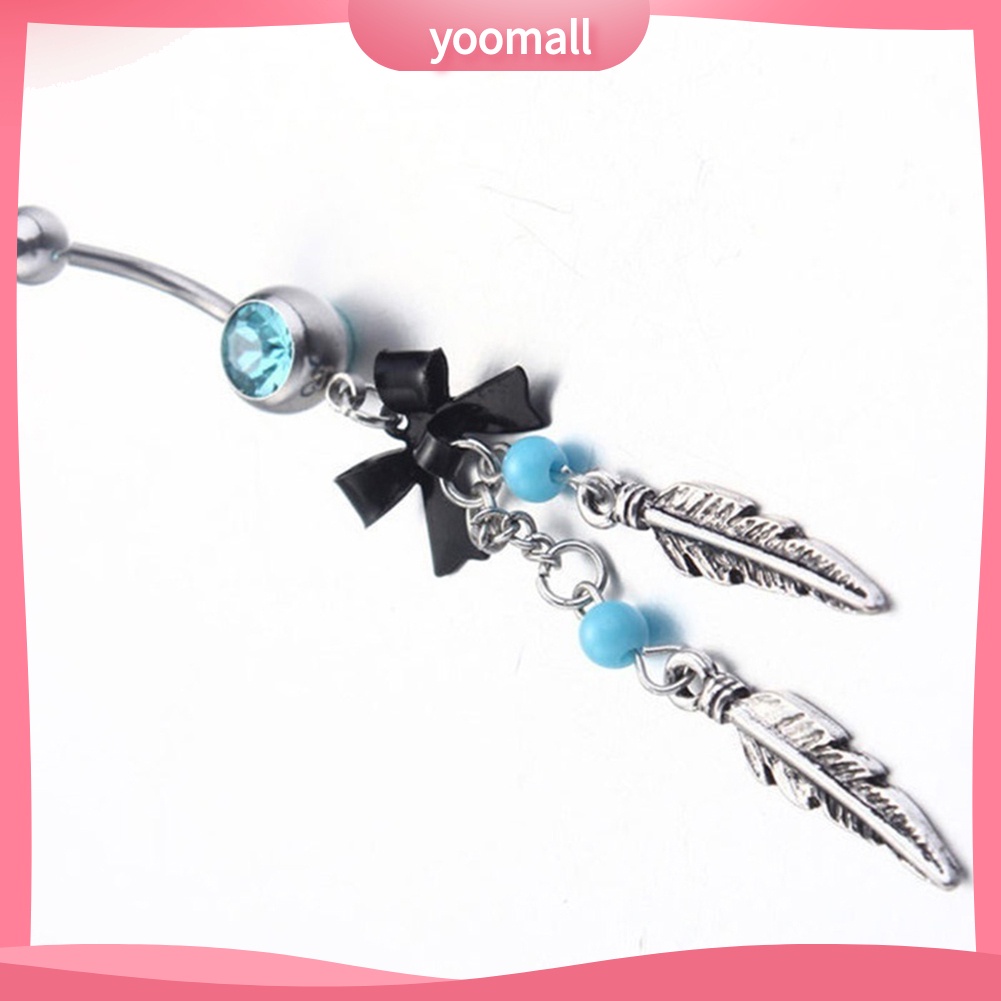 Khuyên Rốn Hình Chiếc Nơ Đính Đá Nhân Tạo Thời Trang