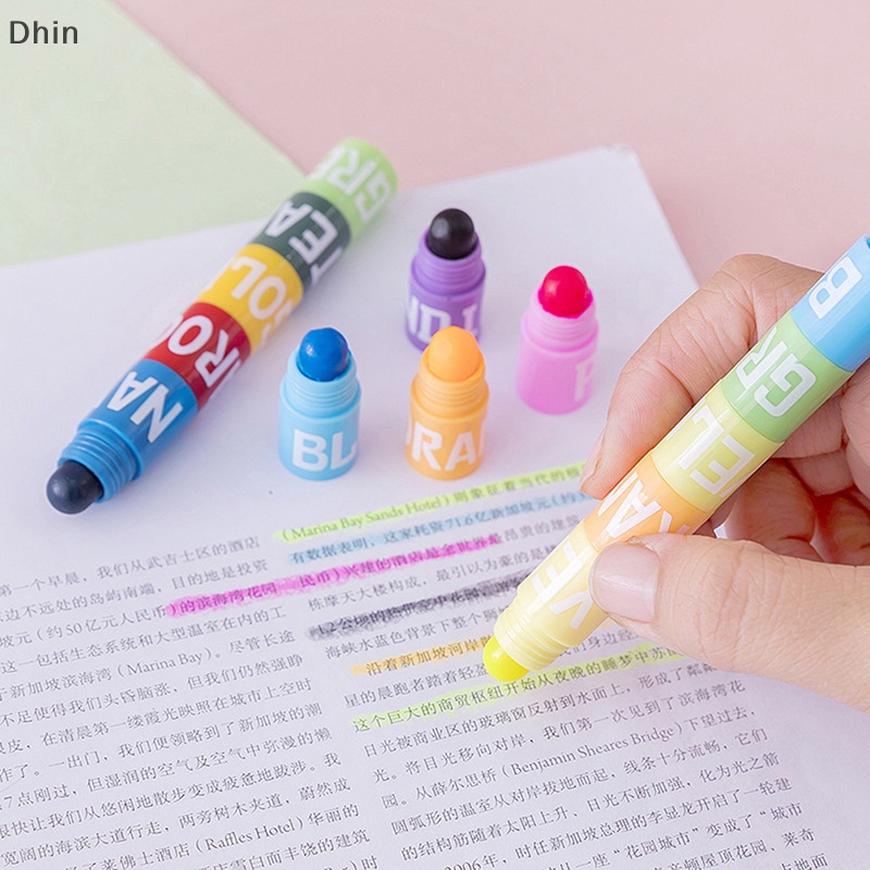 [Dhin] 6 Colors Splice Mini Bible Highs Vintage Candy Colors Gel Highs Gel Highs Dry High Markers COD