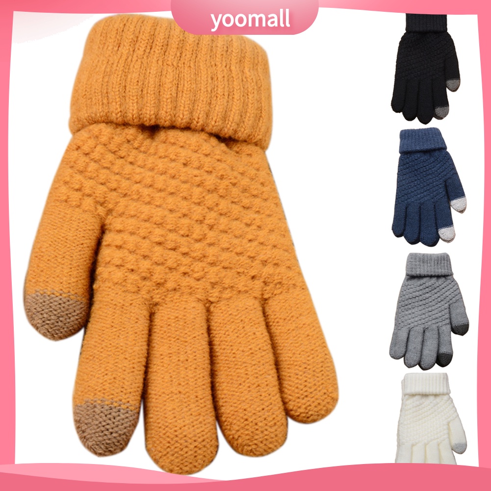 [YM] Găng Tay Dệt Kim Mềm Mại Có Thể Sử Dụng Màn Hình Cảm Ứng Điện Thoại