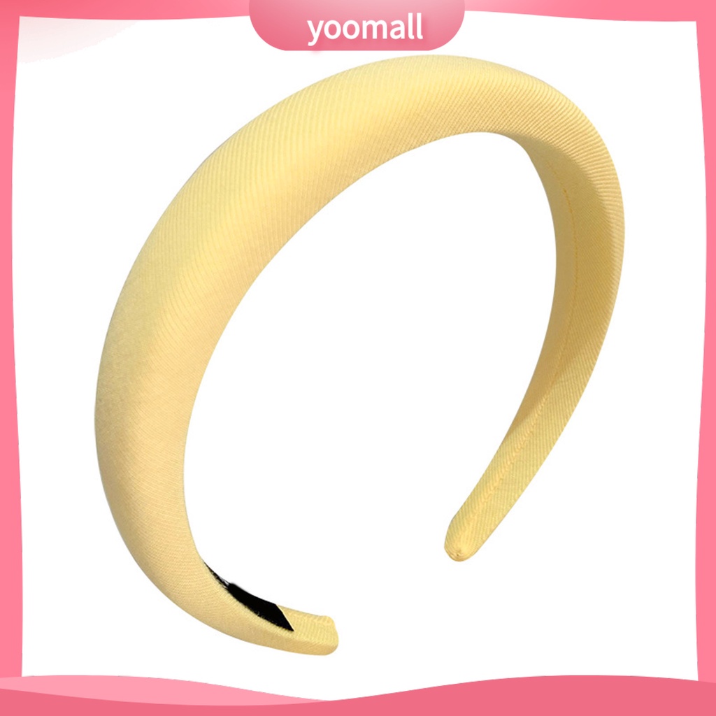 Băng Đô Cài Tóc Mềm Mại Co Giãn Gọn Nhẹ Màu Trơn Chống Trượt Cố Định Tóc Khi Rửa Mặt