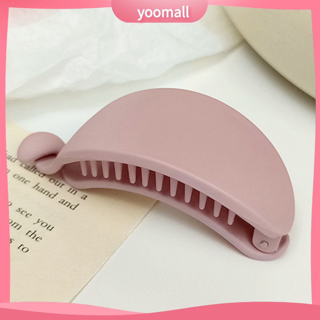 Set 2 Kẹp Tóc Càng Cua Bằng Acrylic Màu Sắc Trơn Co Giãn Tốt Dành Cho Nữ