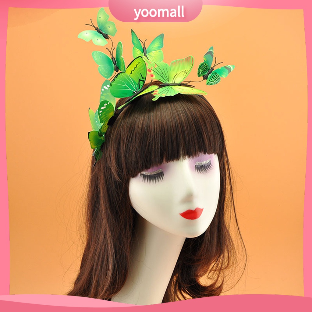 Băng Đô Cài Tóc Hình Bướm Ba Chiều Bằng Nhựa Sáng Tạo