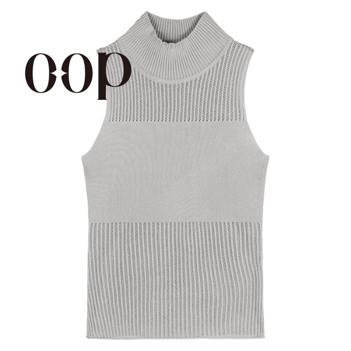 Áo Hai Dây Dệt Kim Cổ Cao Dáng Ngắn Thời Trang Quyến Rũ Cho Nữ HZFWC7029