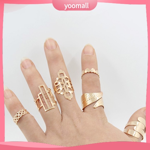 Set 6 Nhẫn Đeo Khớp Ngón Tay Thời Trang Cho Nữ