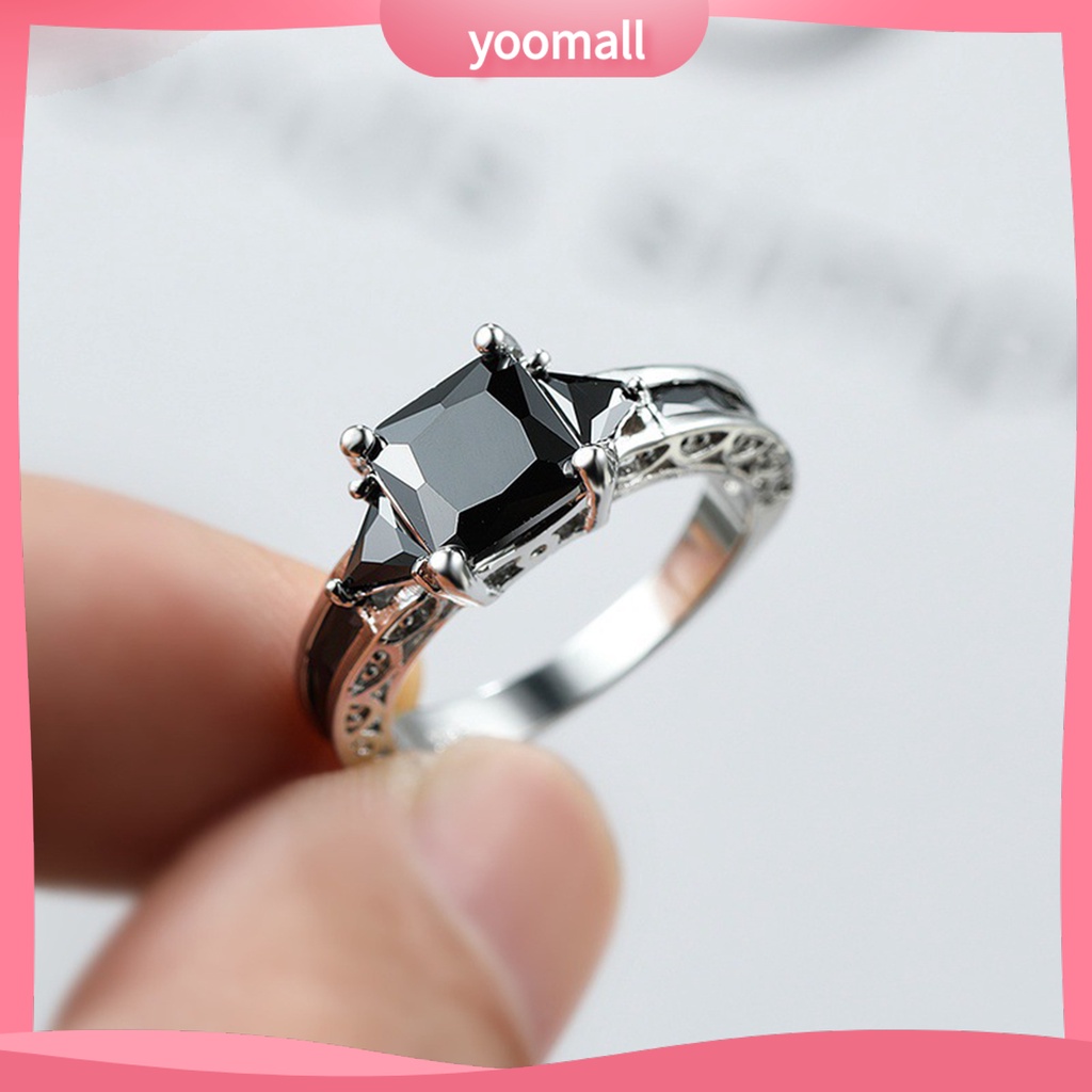 Nhẫn Nữ Đính Đá Zircon Phong Cách Âu Mỹ Cổ Điển