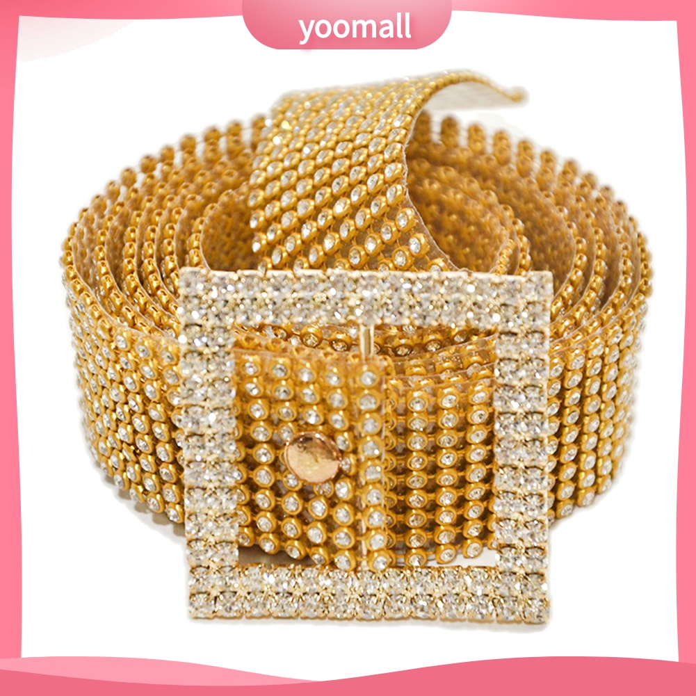 Thắt Lưng Đính Đá Hình Trái Tim / Oval Sang Trọng Cho Nữ