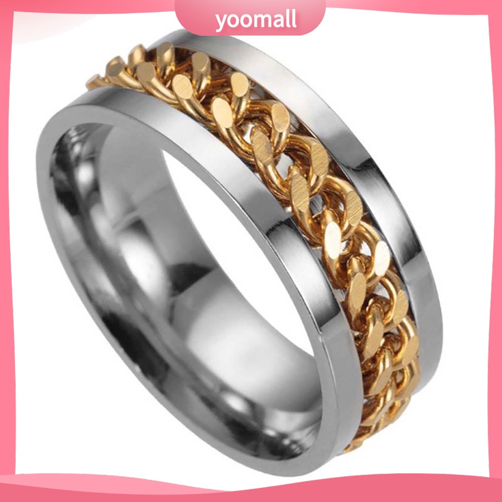 Nhẫn Dây Xích Lấp Lánh Xoay Được Làm Quà Tặng Câu Lạc Bộ Cho Nam Và Nữ