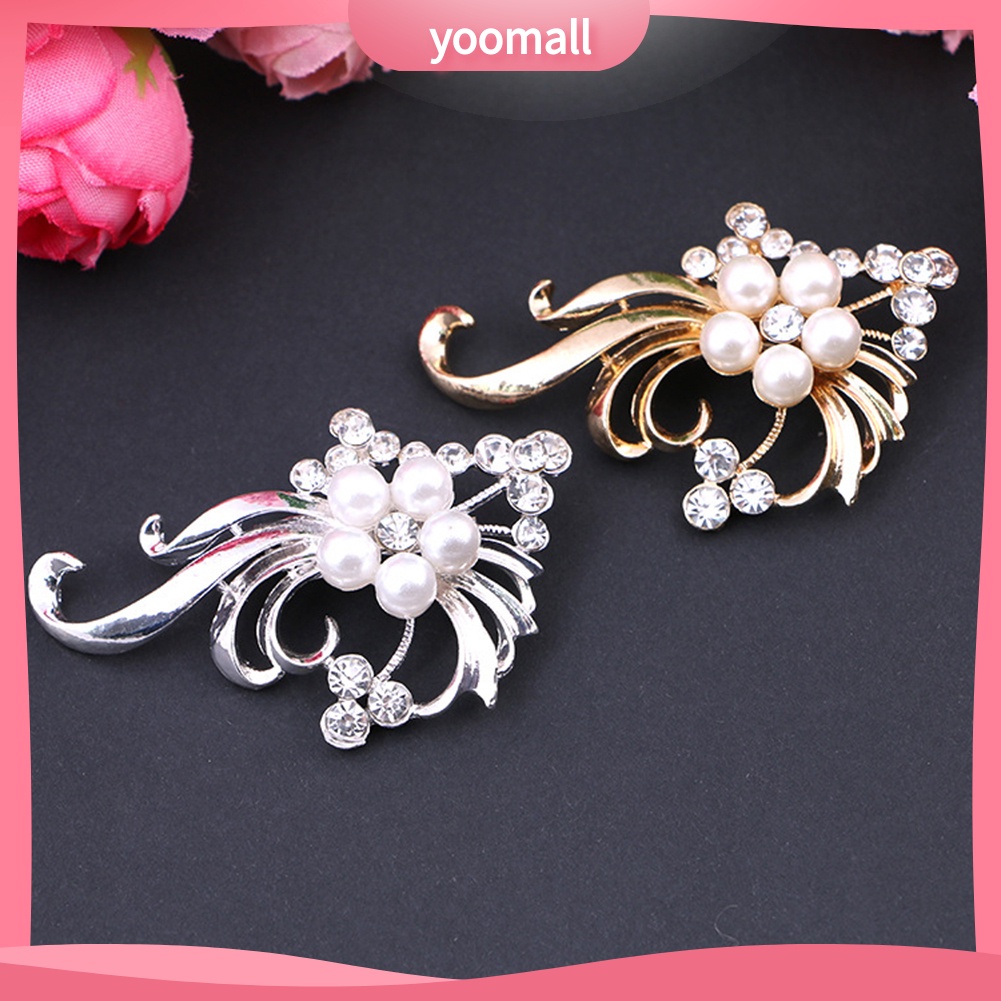 Ghim Cài Áo Hình Con Công Đính Đá Và Ngọc Trai Nhân Tạo Thời Trang