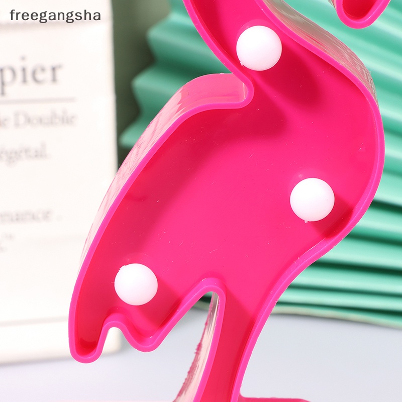 [FREG] 1Pc Flamingo LED Light Night Lamp Powered Flamingo Night Lights for Home Wall Kid's Room Birthday Party FDH