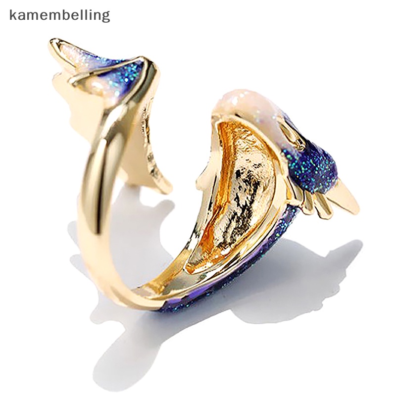 Kamembelling Nhẫn Tráng Men Hình Rắn / Rồng Phong Cách Viking Punk Có Thể Điều Chỉnh Làm Quà Tặ