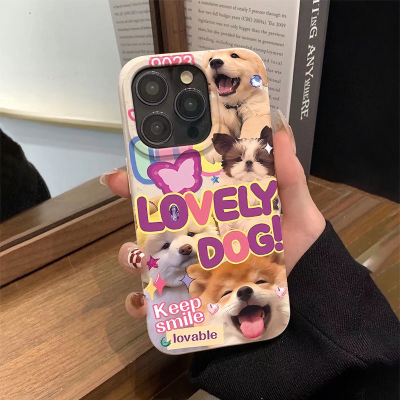 Ốp Điện Thoại Mềm Chống Sốc In Hình Chú Chó Dễ Thương Cho Iphone 13plus 14pro11 12 8 7 max