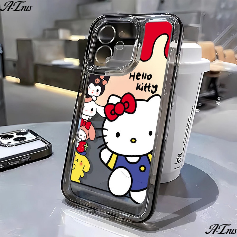 Ốp Điện Thoại Dẻo Họa Tiết Hoạt Hình Hello Kitty Dễ Thương Chống Sốc Cho iPhone14Promax7 8p 13 11 12