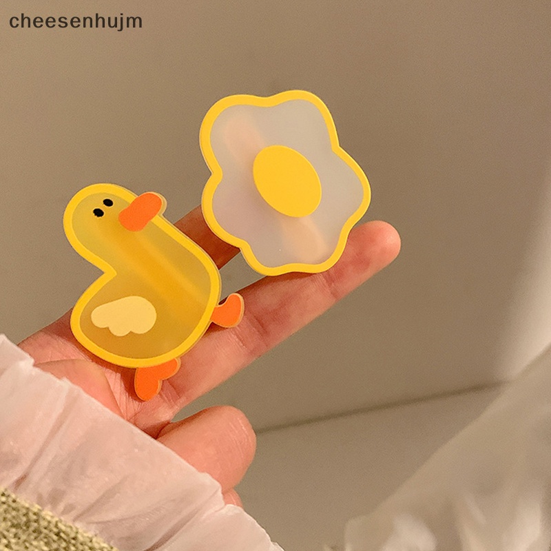 Kẹp Tóc Vịt Bằng Nhựa Màu Vàng Phong Cách Hàn Quốc Dễ Thương Cho Bé Gái