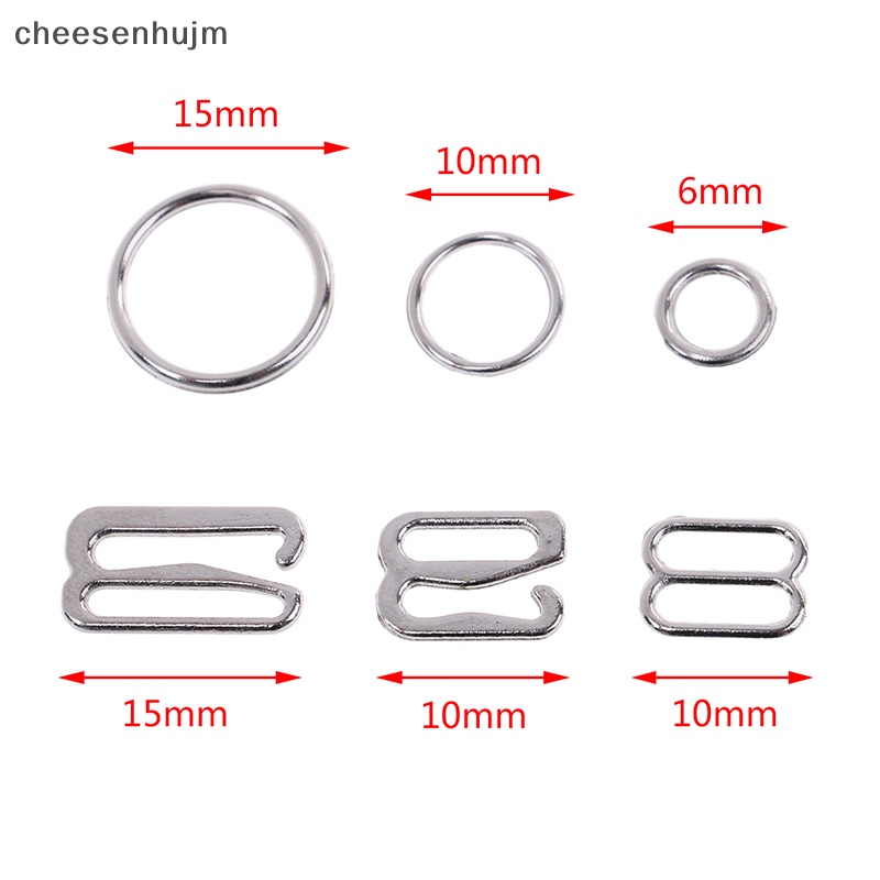 Set 100 Vòng Kim Loại Màu Bạc May Áo Ngực