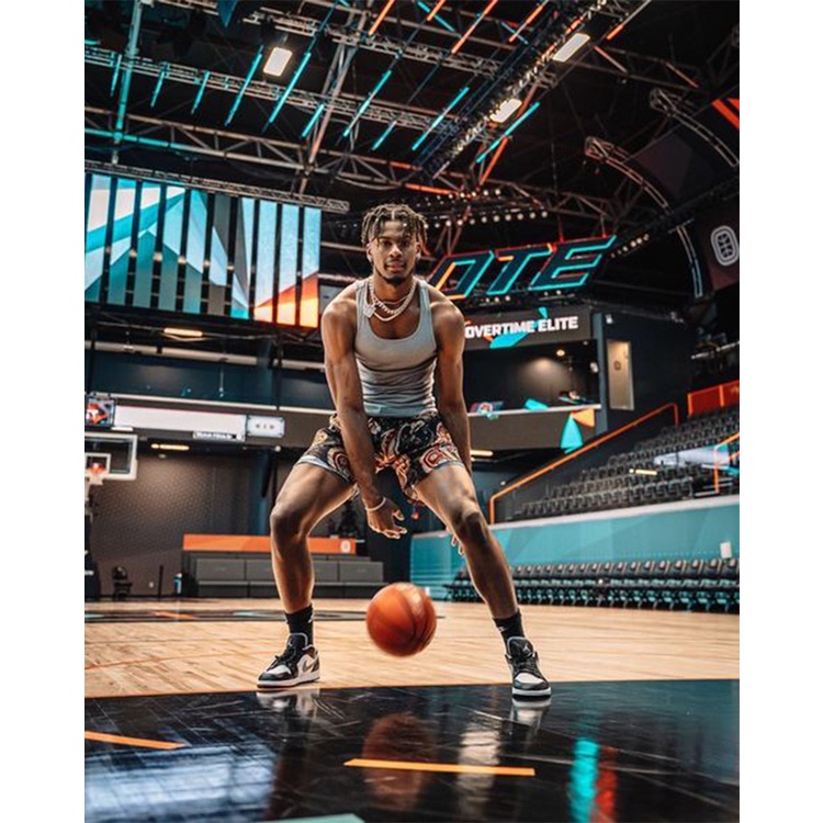 Eric Emanuel Quần Short Thể Thao Chạy Bộ Thể Dục Thể Thao Chạy Bộ Đi Biển Thoáng Khí In Họa Tiết Phong Cách Đường Phố Mỹ Mới