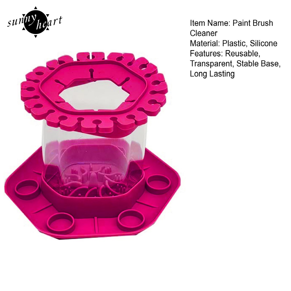 Sunnyheart Dụng Cụ Làm Sạch Bàn Chải Vệ Sinh Dễ Dàng Làm Sạch Và Giá Đỡ Bàn Chải Rửa Chén An Toàn Tích Hợp Giá Đỡ Cọ Sơn này