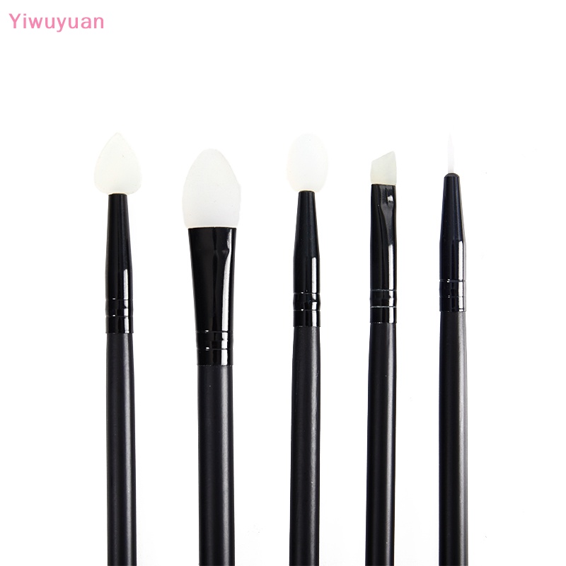 Bộ 5 Cọ Trang Điểm Mắt Môi Mặt Bằng Silicon Mềm