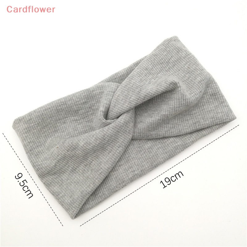 Băng Đô Cotton Mềm Mại Co Giãn Màu Trơn Thắt Nút Cho Bé Gái Rửa Mặt / Trang Điểm