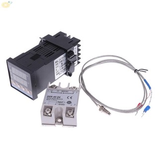 【VARSTR】REX C100 Temperature Controller with LED Display and K Thermocouple Probe Sensor