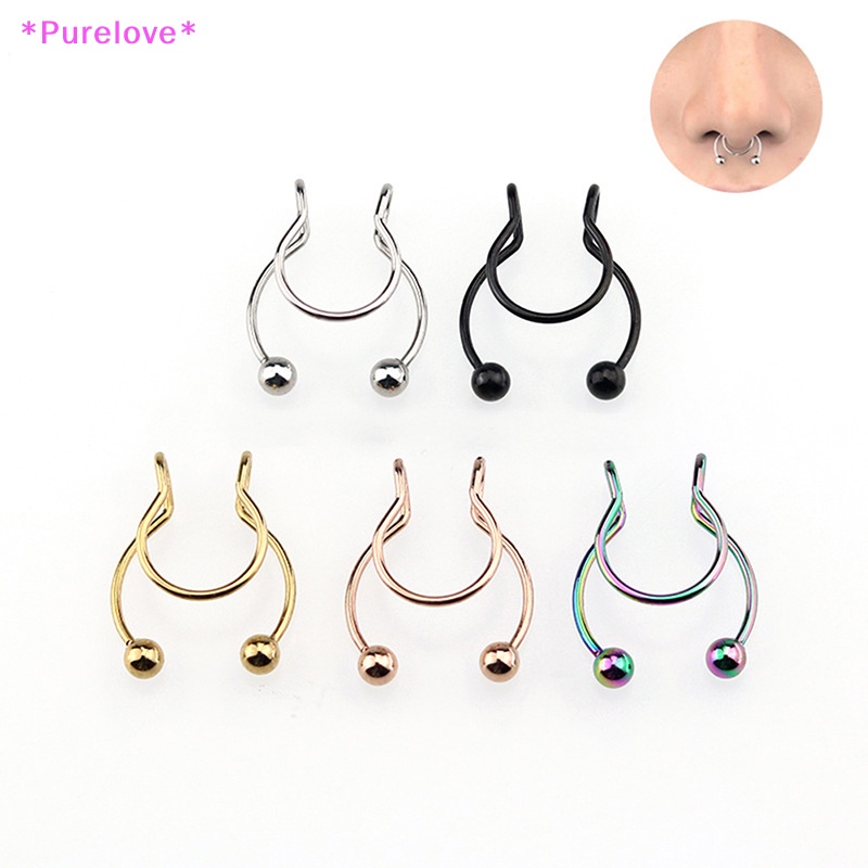 Khuyên Mũi Đính Đá Quý Không Cần Khoan Lỗ Mới