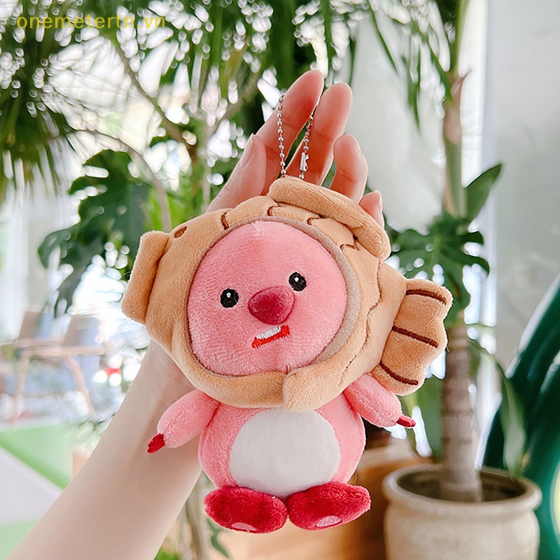 Móc Khóa Búp Bê Nhồi Bông Màu Hồng Dễ Thương