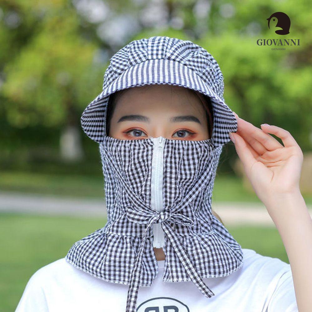 Mũ Tai Bèo Chất Liệu Cotton Polyester Chống Gió Chống Tia UV Họa Tiết Kẻ Sọc Phong Cách Hàn Quốc Sự Bảo Vệ