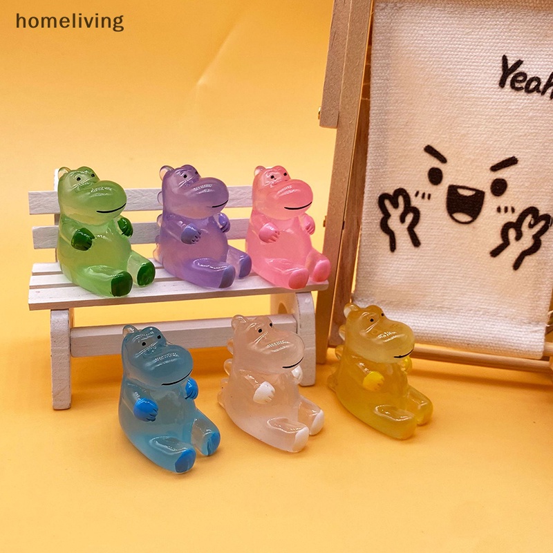 Phụ Kiện Trang Sức Hình Khủng Long Mini Bằng Nhựa Phát Sáng Dễ Thương DIY