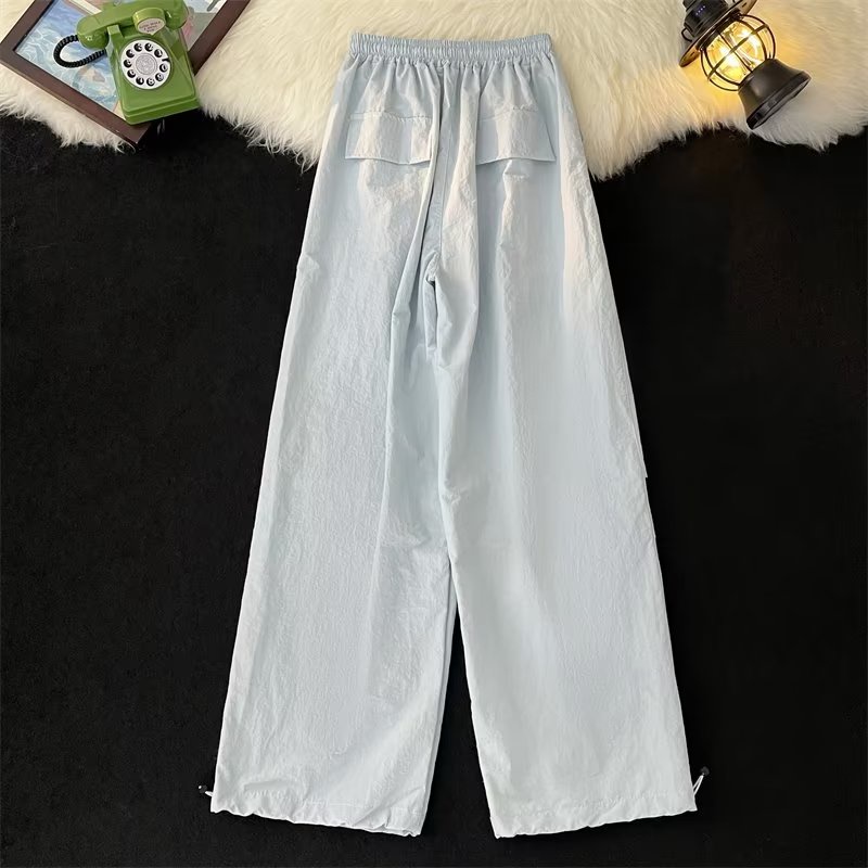 Quần Thể Thao Leo Núi Bằng Lụa Lạnh Mỏng Nhanh Khô Phong Cách Mỹ Dopamine Mới Cho Nam Và Nữ