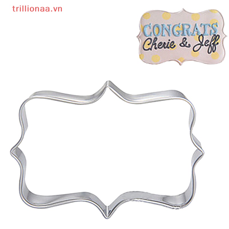 Set 4 Khuôn Cắt Bánh Quy Hình Khung Hình 3D Trang Trí Tiệc Cưới