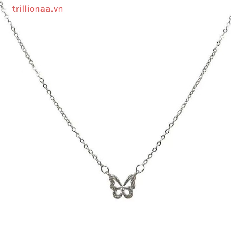 Vòng cổ Mặt Bướm Đính Đá Sang Trọng Cho Nữ