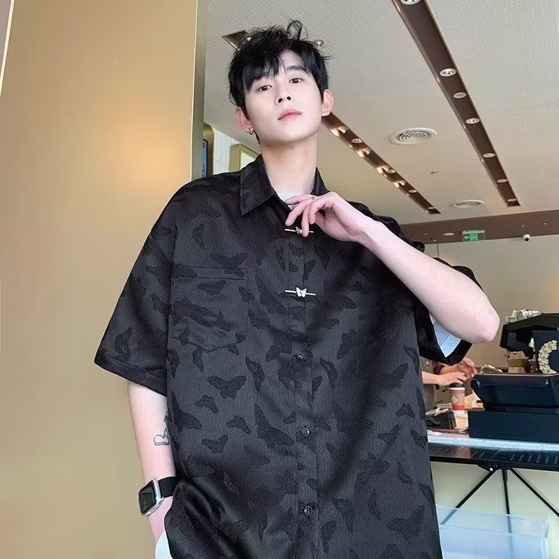Áo Sơ Mi Tay Ngắn Phong Cách Trung Hoa Thời Trang Mùa Hè Mới Cho Nam