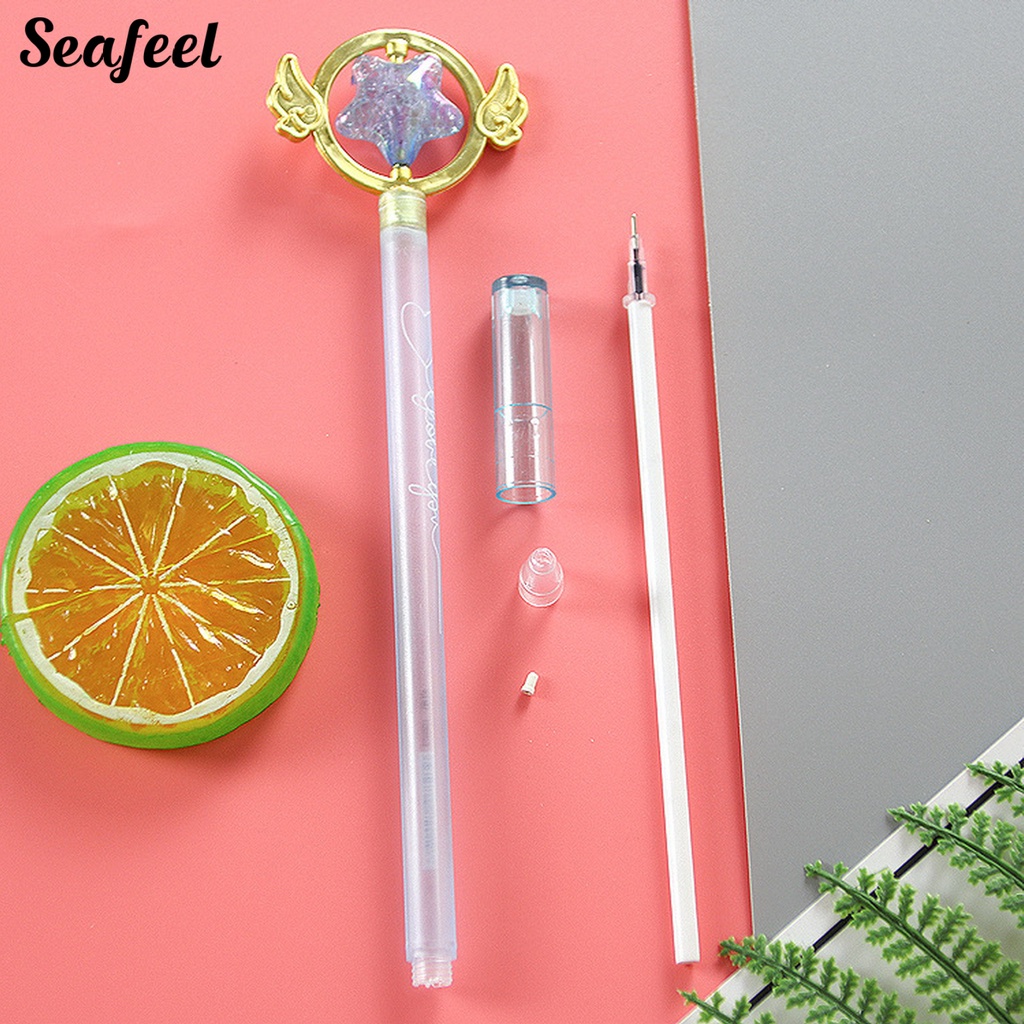 Set 10 Bút Bi Có Tay Cầm Siêu Nhẹ Chống Rò Rỉ Thiết Kế Dễ Thương Tiện Dụng Cho Gia Đình / Trường Học