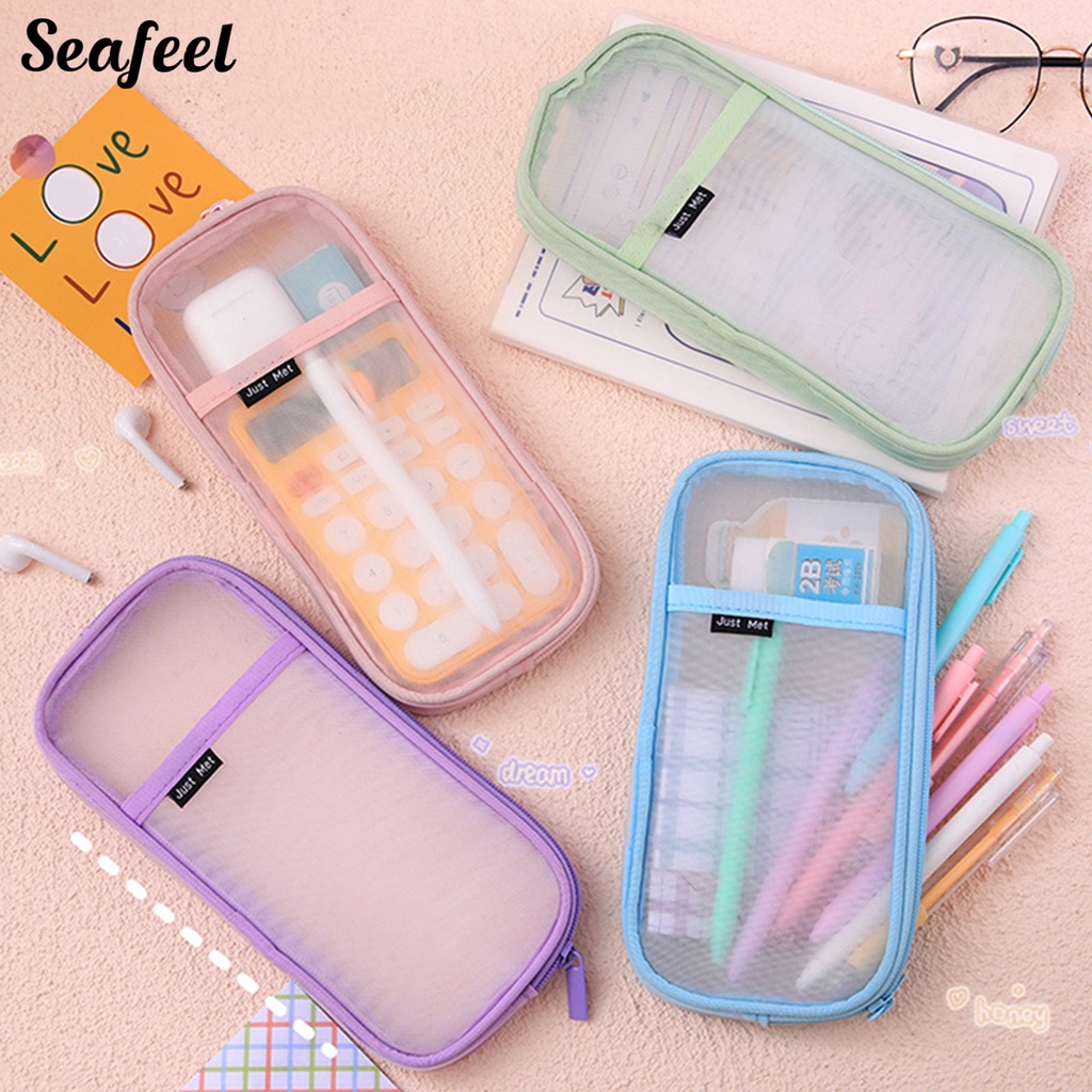 Túi Đựng Bút Trong Suốt Đơn Giản Thời Trang Phong Cách Hàn Quốc